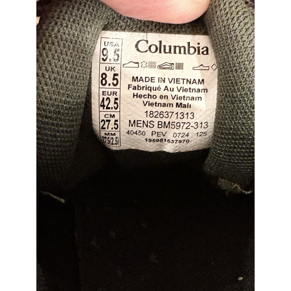 COLUMBIA Fairbanks Low Shoe Men’s Size 9.5 Dark Green And Black - Picture 9 of 10